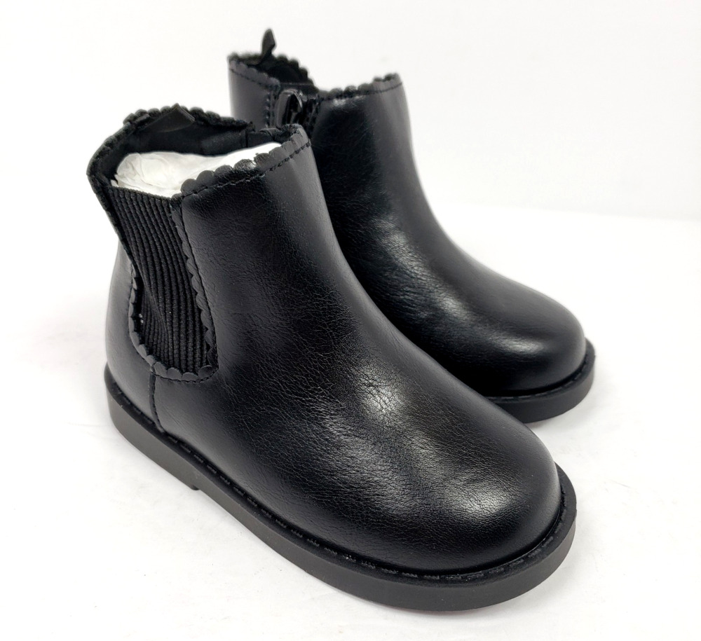 Old Navy Toddler Girls Size 7 Boo Black Side Zip Casual Chelsea Boots